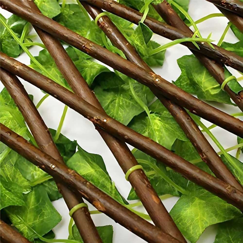 Proširiva dekorativna baštenska ograda od lišća - za terasu i vrt (SET OD 2 KOMADA)