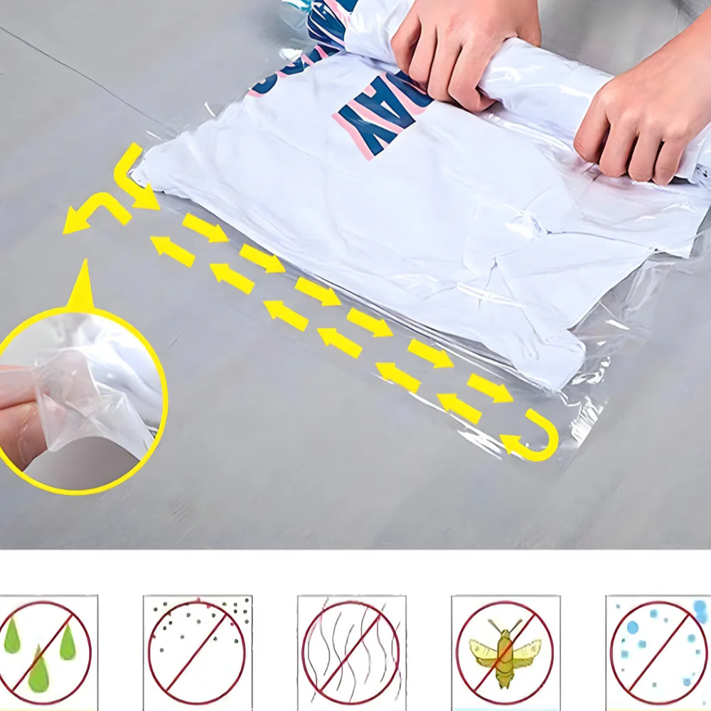 Samokompresione vakuumske kese – ušteda prostora do 80% bez usisivača