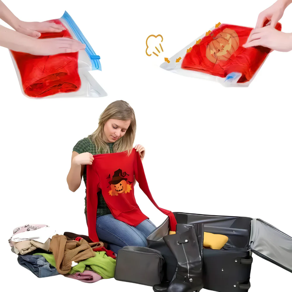 Samokompresione vakuumske kese – ušteda prostora do 80% bez usisivača