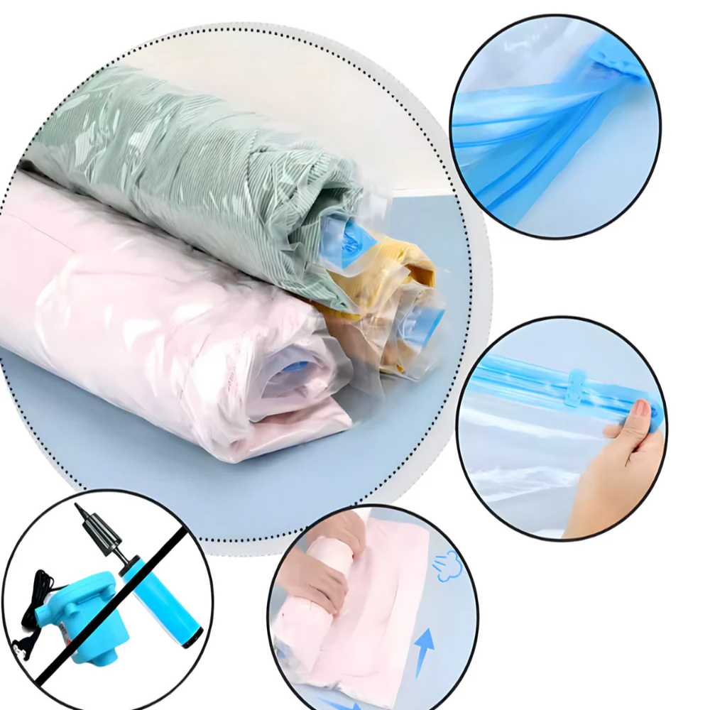 Samokompresione vakuumske kese – ušteda prostora do 80% bez usisivača