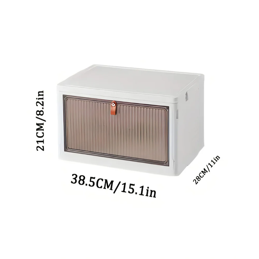 Sklopiva kutija za odlaganje sa poklopcem - za organizaciju obuće, igračaka i sličnog (SET OD 2 KOMADA)