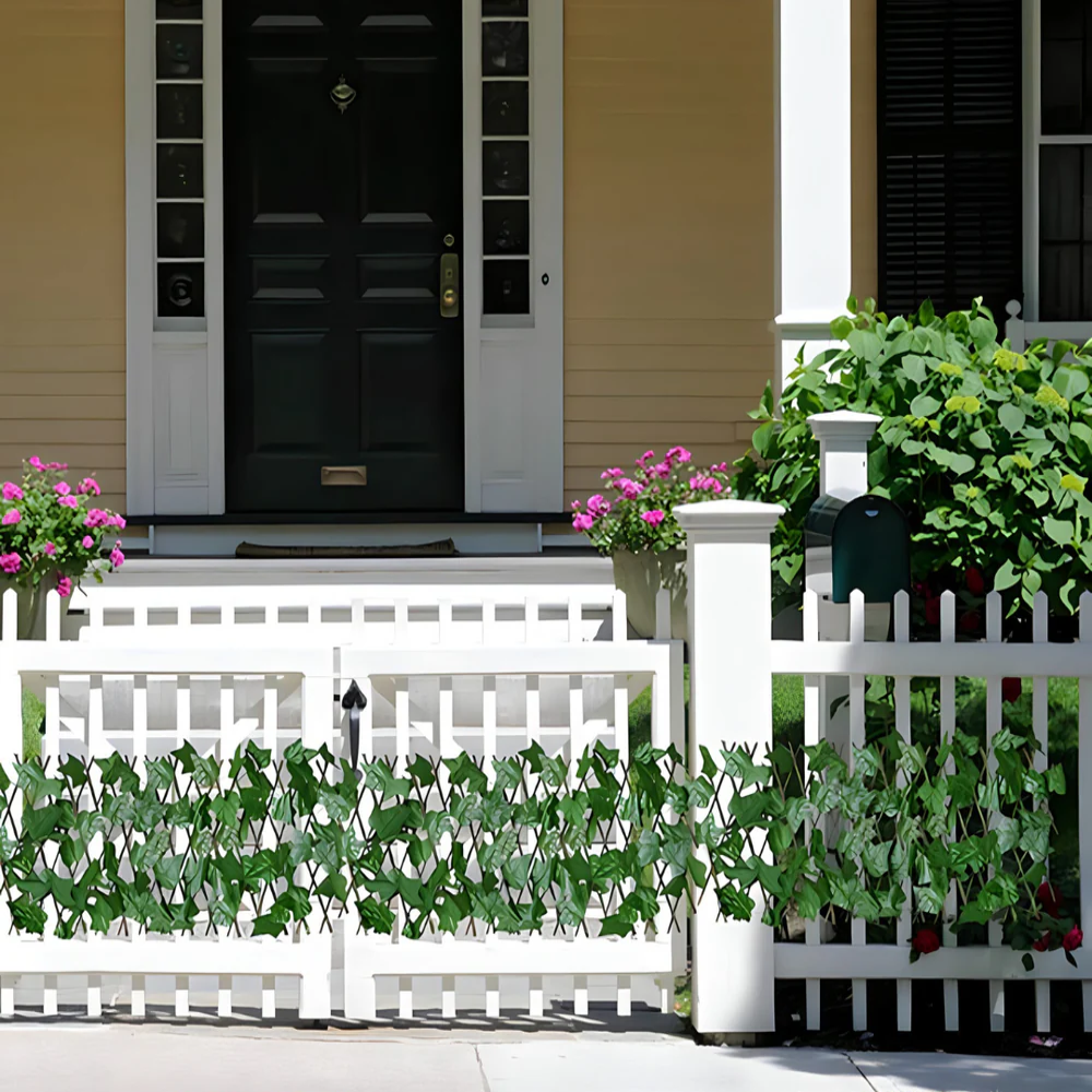 Proširiva dekorativna baštenska ograda od lišća - za terasu i vrt (SET OD 2 KOMADA)