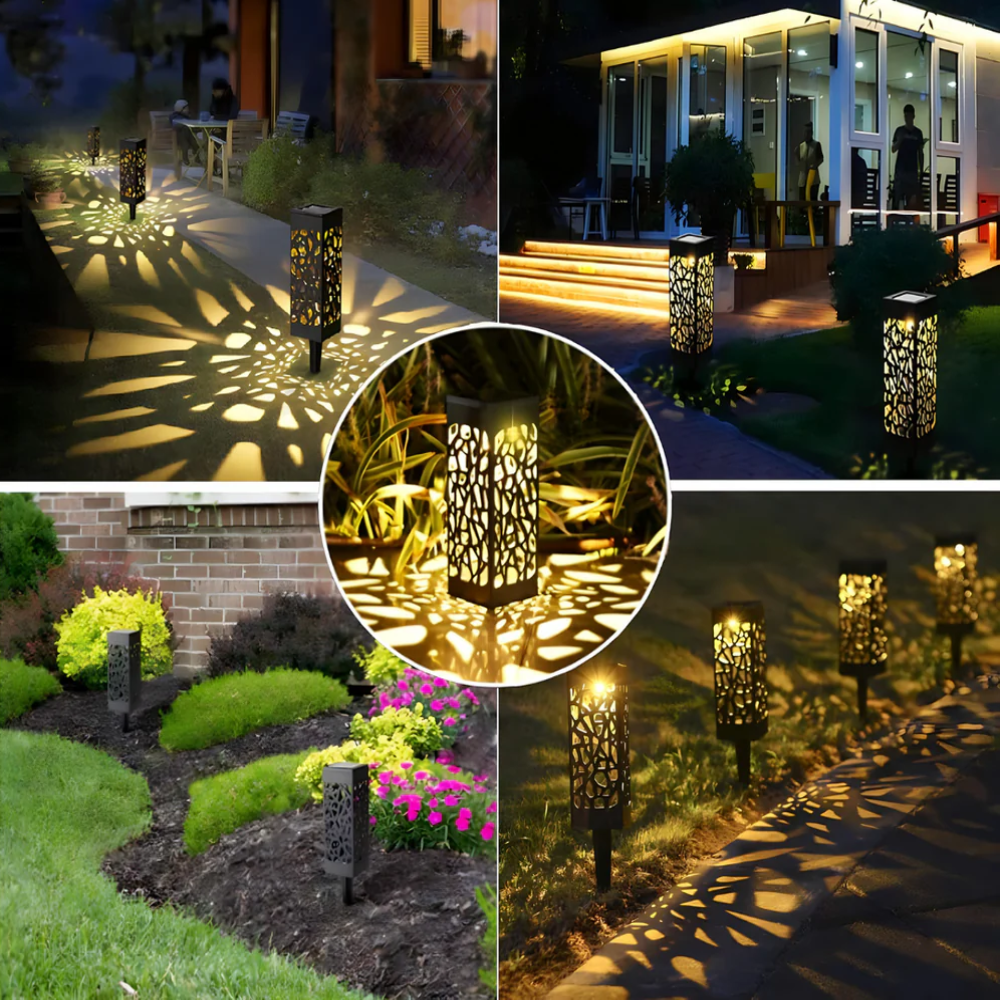 Baštenske solarne lampe sa senzorom 2 komada