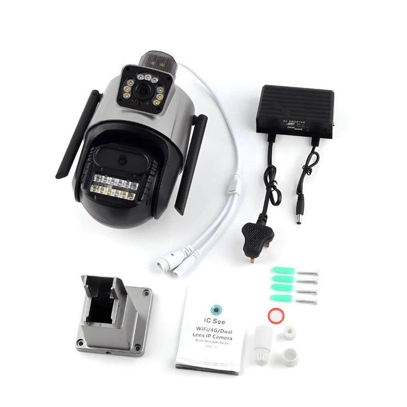 IP kamera PTZ kamera sa 2 sociva i sirenom 4K 8x zoom - MNE Shop ME