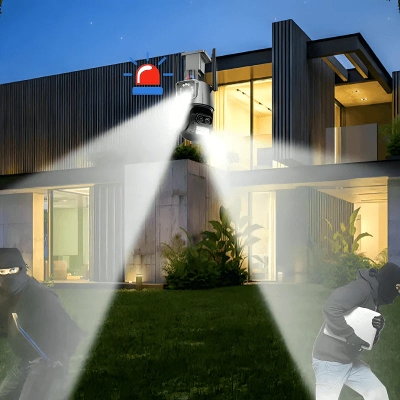 IP kamera PTZ kamera sa 2 sociva i sirenom 4K 8x zoom - MNE Shop ME