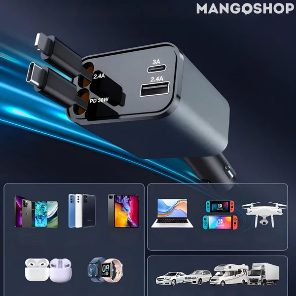 Pametni auto punjač 4u1