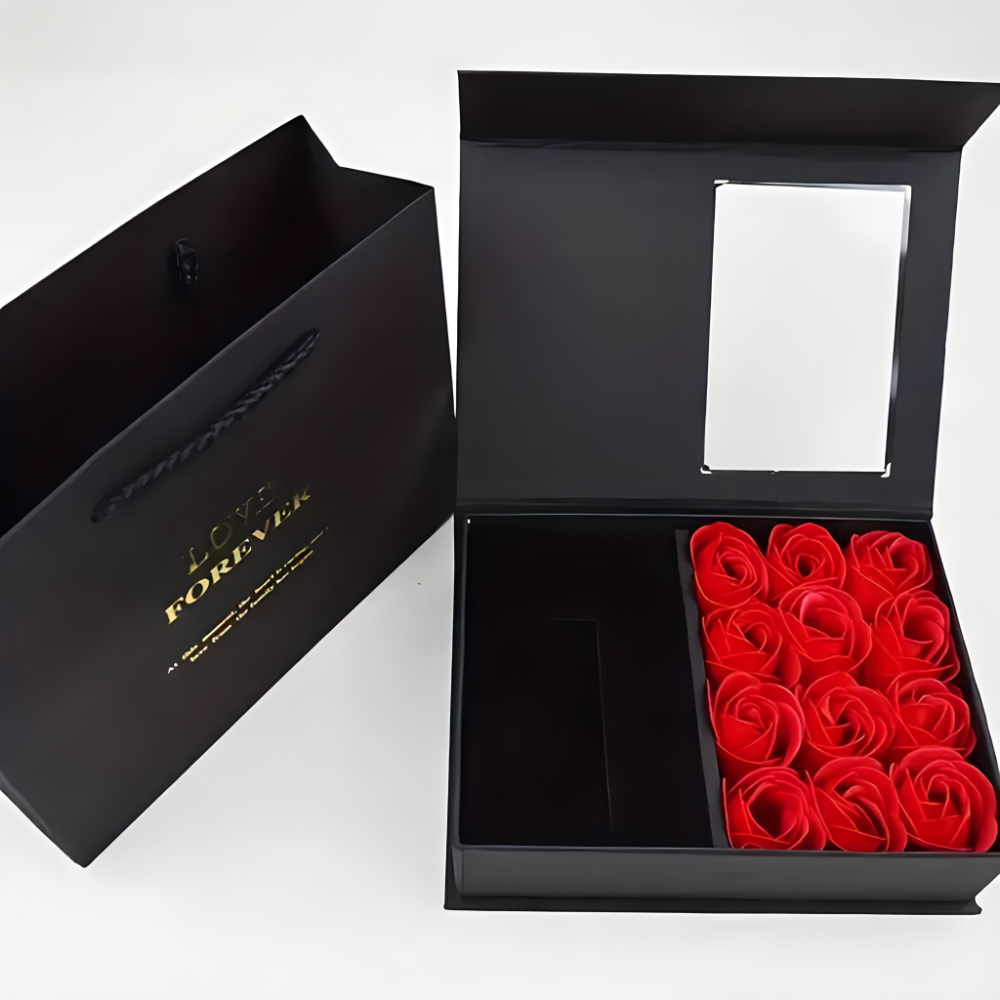 Poklon set - Elegantna poklon kutija sa ruzama - MNE Shop ME