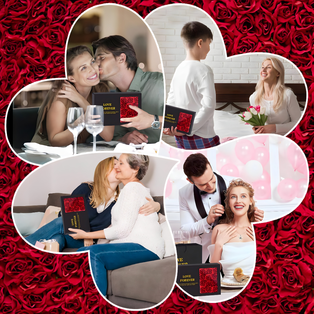 Poklon set - Elegantna poklon kutija sa ruzama - MNE Shop ME