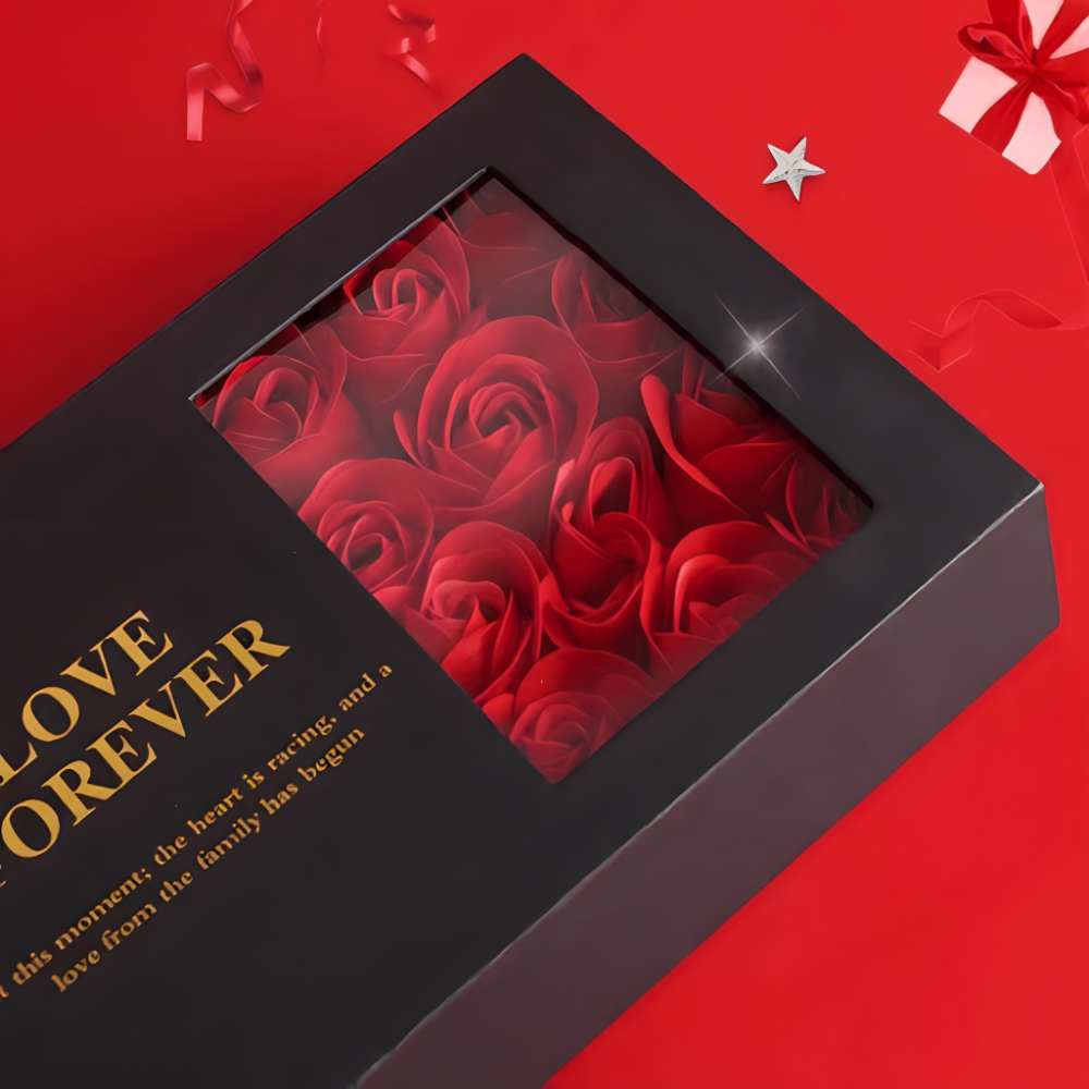 Poklon set - Elegantna poklon kutija sa ruzama - MNE Shop ME
