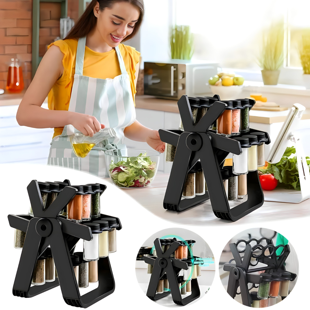 Rotirajuci stalak za zacine sa teglicama - MNE Shop ME