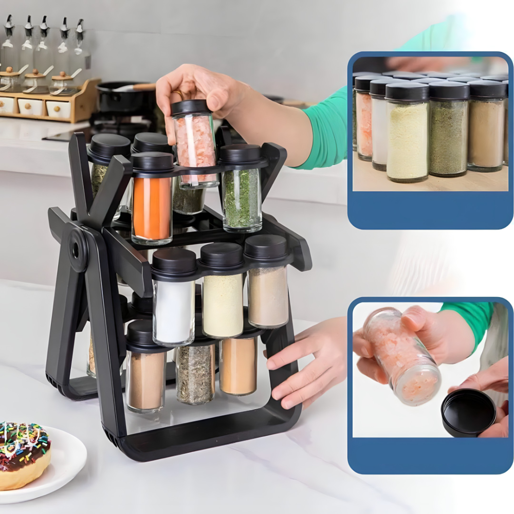 Rotirajuci stalak za zacine sa teglicama - MNE Shop ME