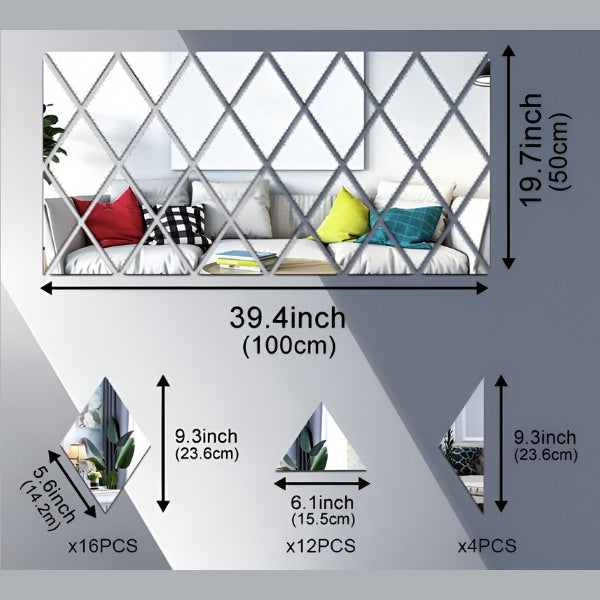 Zidne naljepnice ogledala (32 komada) | WALLGEM