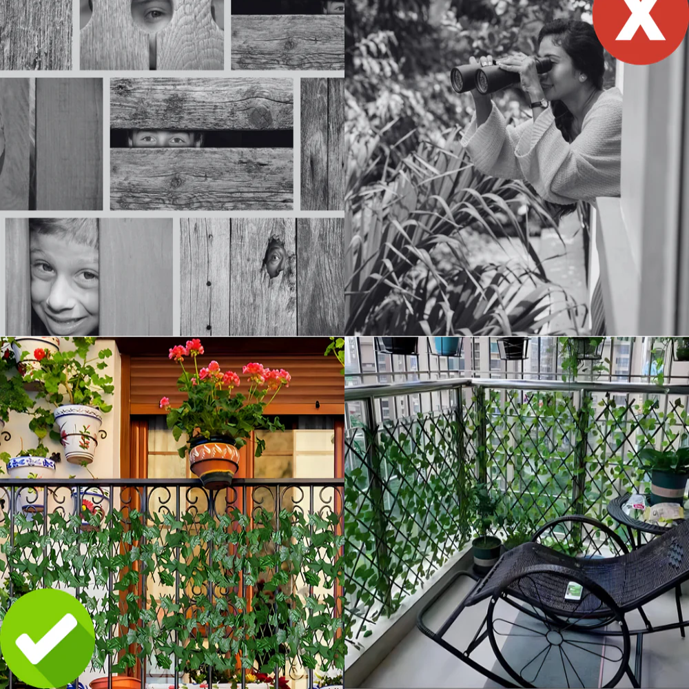 Proširiva dekorativna baštenska ograda od lišća - za terasu i vrt (SET OD 2 KOMADA)