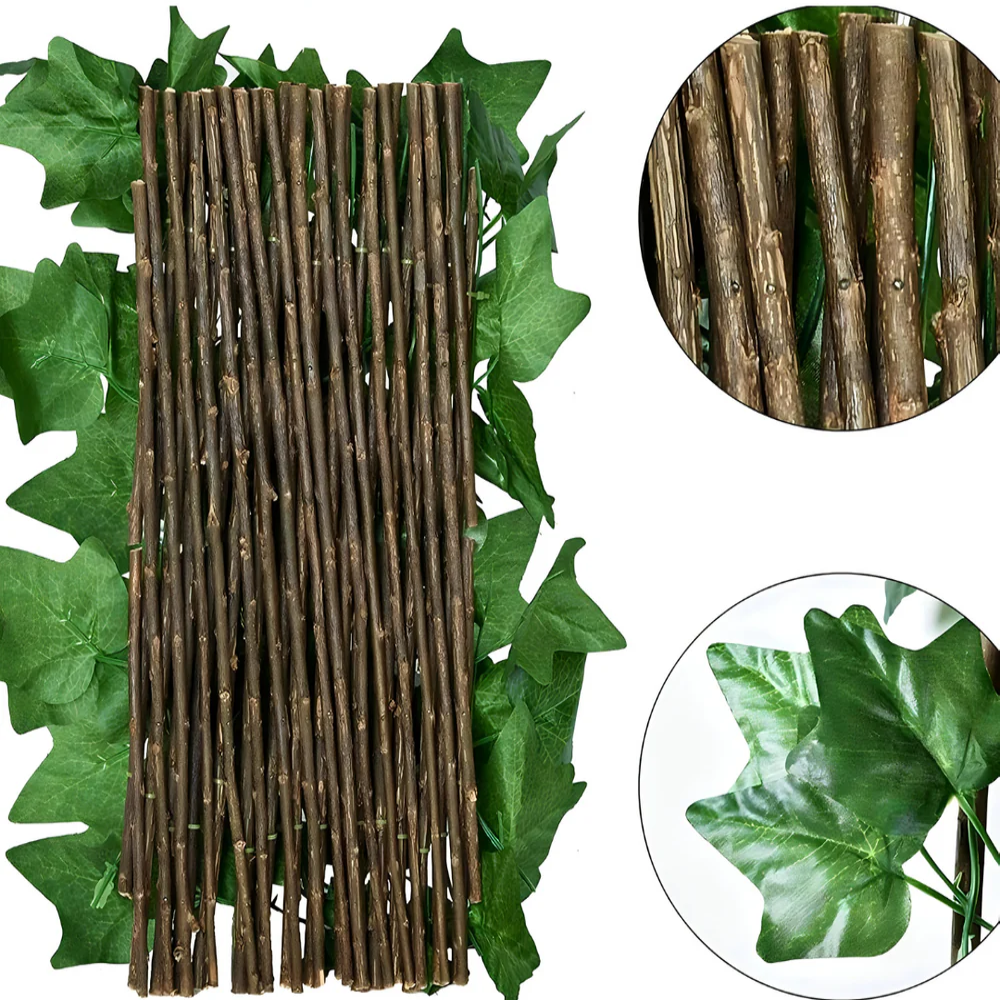 Proširiva dekorativna baštenska ograda od lišća - za terasu i vrt (SET OD 2 KOMADA)