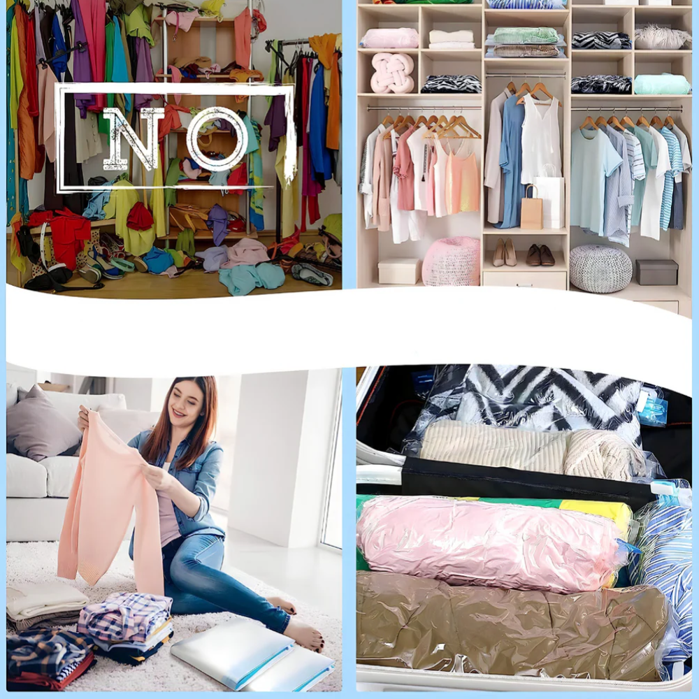 Samokompresione vakuumske kese – ušteda prostora do 80% bez usisivača