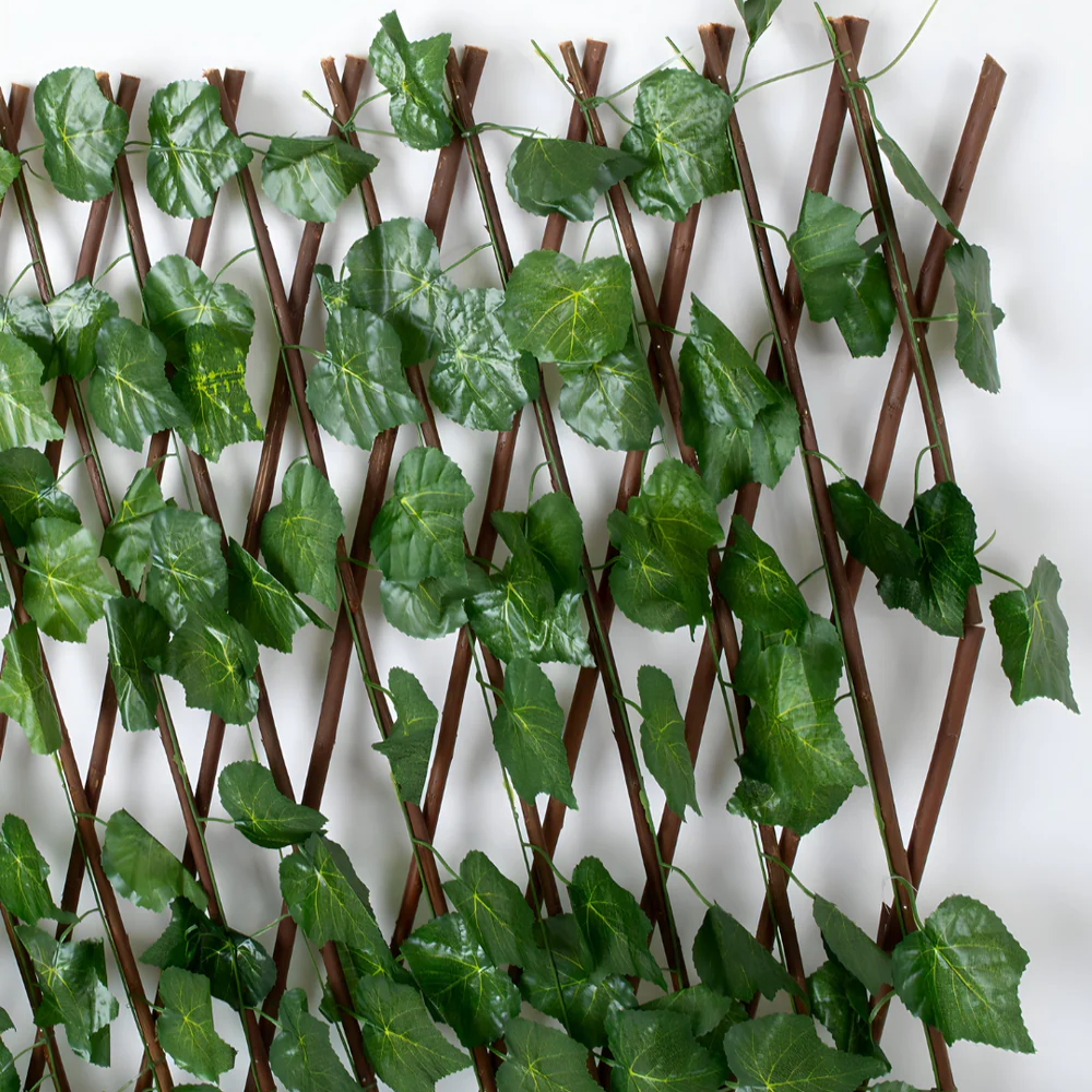 Proširiva dekorativna baštenska ograda od lišća - za terasu i vrt (SET OD 2 KOMADA)