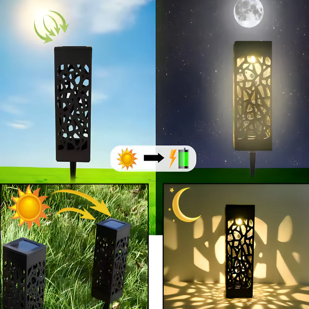 Baštenske solarne lampe sa senzorom 2 komada