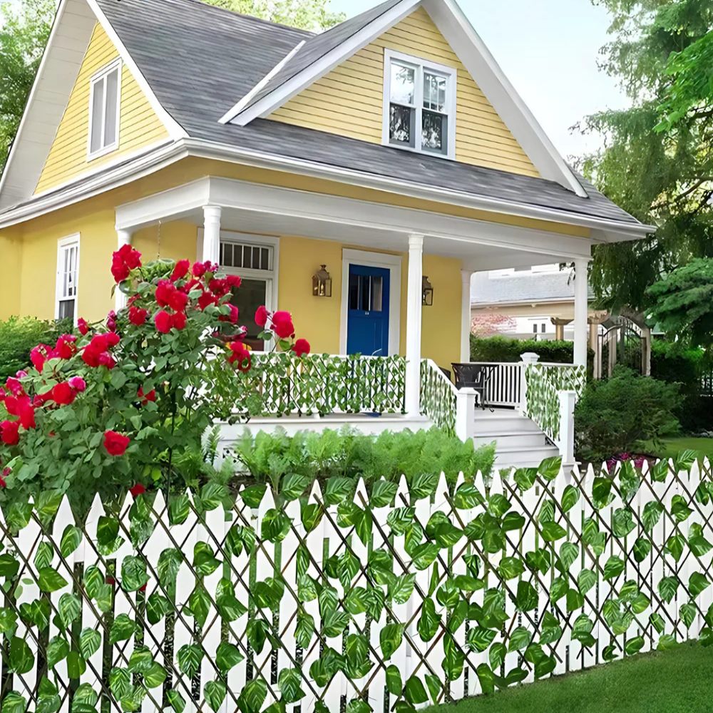 Proširiva dekorativna baštenska ograda od lišća - za terasu i vrt (SET OD 2 KOMADA)