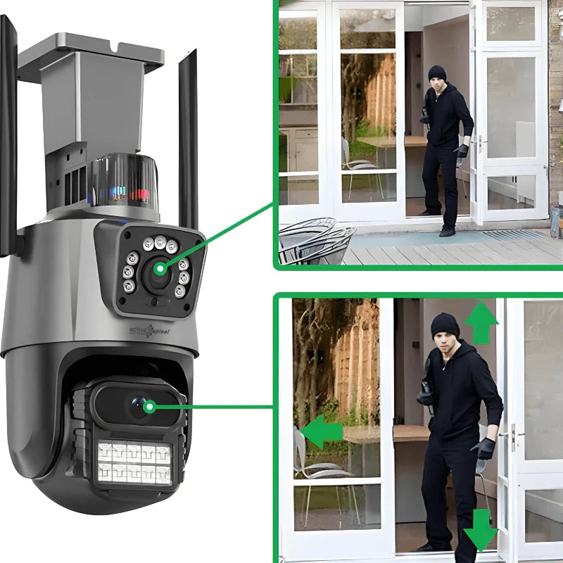 IP kamera PTZ kamera sa 2 sociva i sirenom 4K 8x zoom - MNE Shop ME