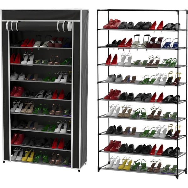 Prenosivi stalak za cipele sa pokrivačem - do 40 pari obuće