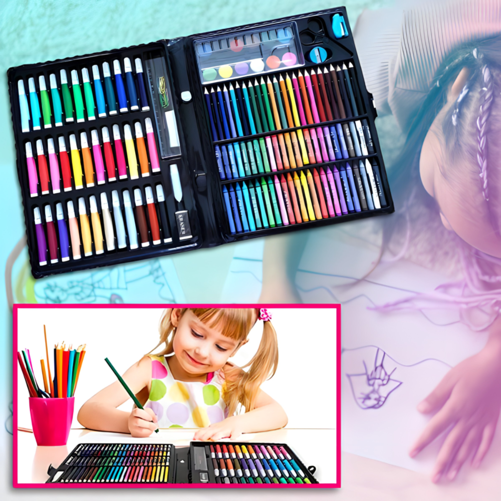 Set bojica za djecu - komplet za crtanje od 150 dijelova - MNE Shop ME